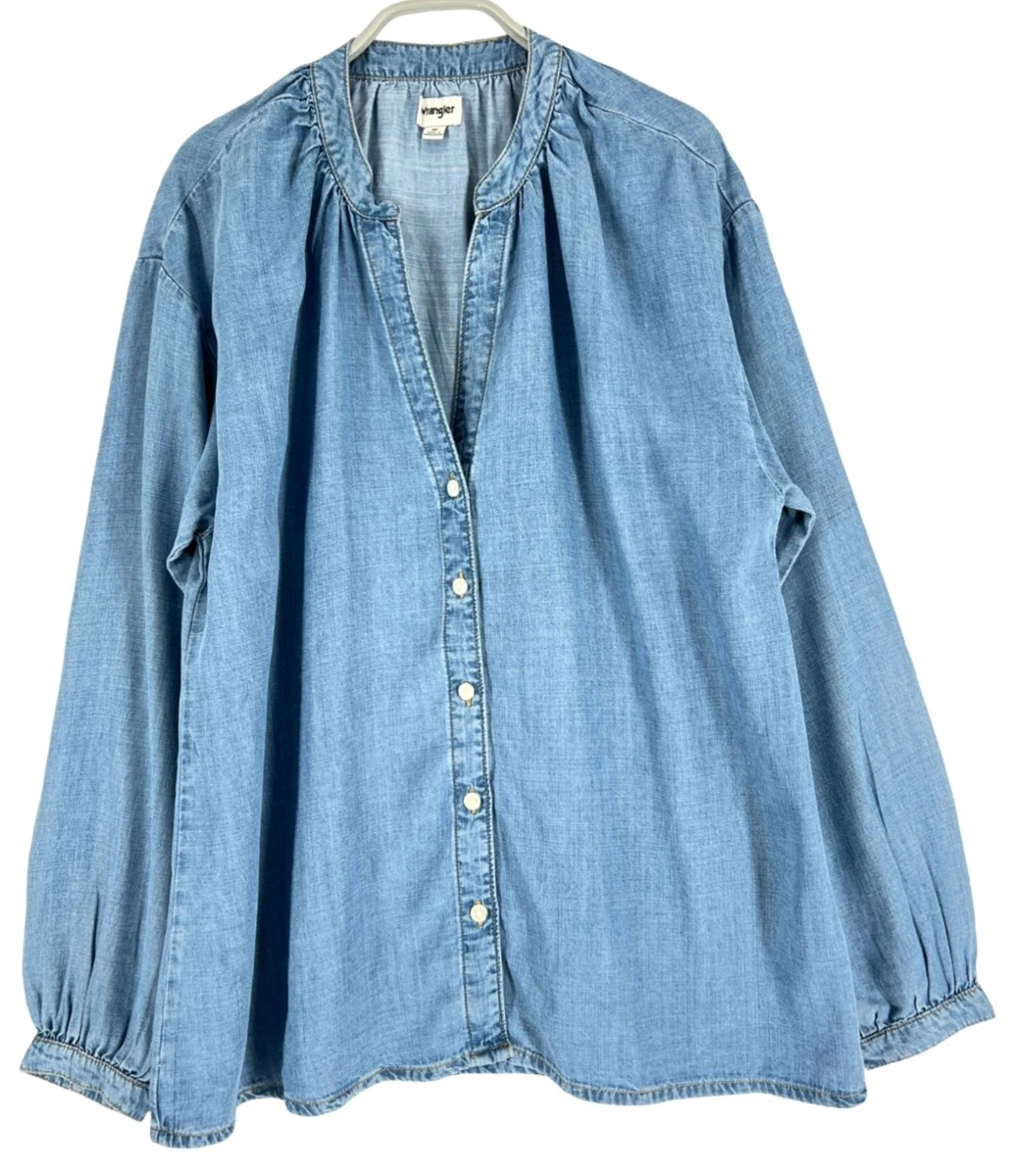 Wrangler Maglietta Donna A Maniche Corte Con Colletto - 100% Cotone, Scollo A U, Lavabile A 40°