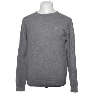 GANT, Strickpullover, Größe: M, Grau, Baumwolle/Wolle, Einfarbig, Herren #LRG