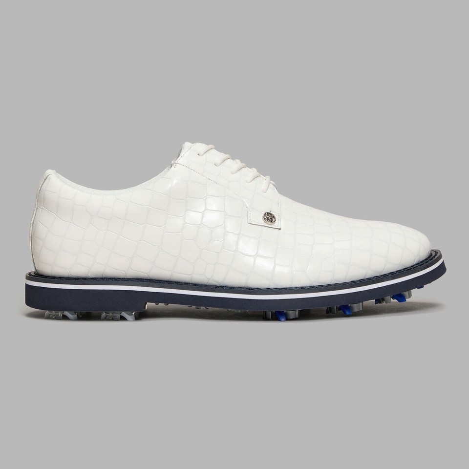 G/FORE MENS GALLIVANTER G/LOCK CROC-EMBOSSED LEATHER DERBY GOLF SHOE ...