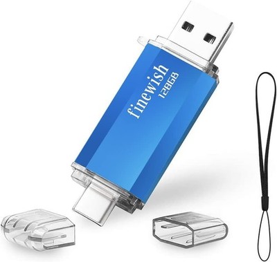 Multifunktionaler 128GB USB Speicherstick - Plug & Play für Mac, PC und Handy