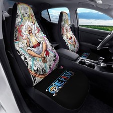 Luffy Gear 5 Car Seat Covers One Peace Sun God Nika Anime Front Seats Set Of 2 Luffy Gear 5 Car Seat Covers One Peace Sun God Nika Anime Front Seats Set Of 2