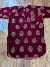 Igbo / African Traditional Isi Agu Robe. Royal Red Velvet. Lined. Regal. VGC