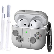 Game Case for AirPods 4th Generation Case Cover, Cute Funny Cartoon Gray