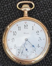 1911 Illinois Grade 255 Model 1 Gold Filled 17j Pocket Watch Fahys Case 12s Runs