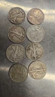 1937-1945  Walking Liberty Half Dollar 90% Silver - Lot 8 Condition Varies