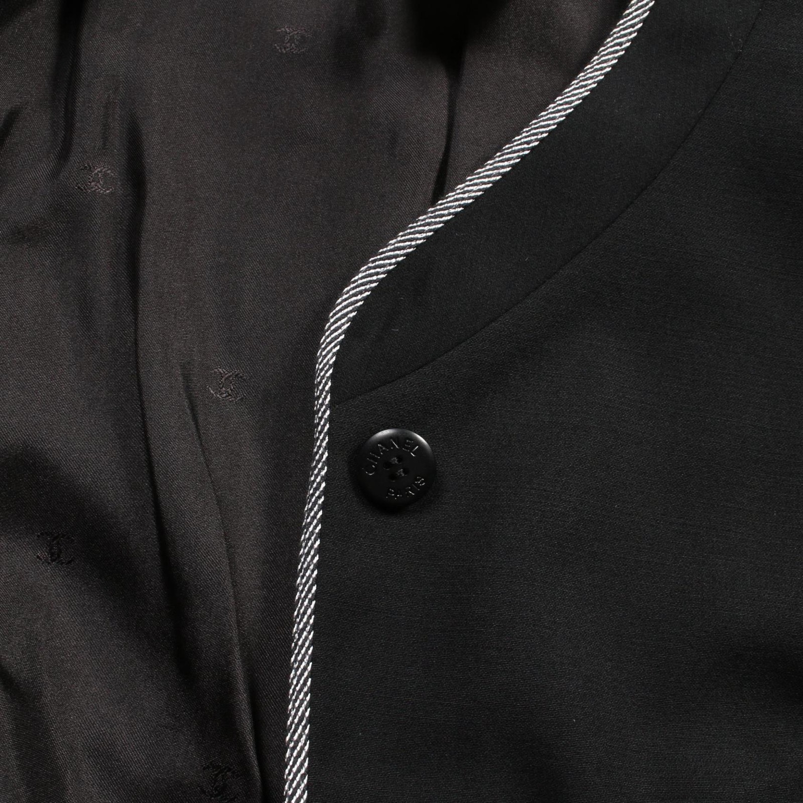 CHANEL Coco Mark Button Outerwear Wool Women's Bl… - image 7