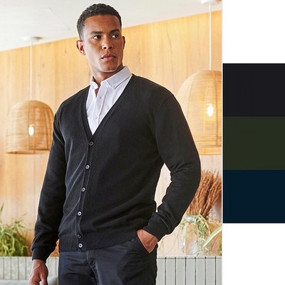 Henbury Men's Lightweight V-Neck Cardigan H722 Herren Strickjacke NEU