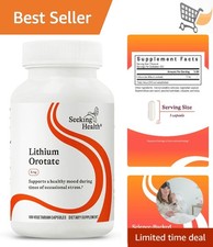 Lithium Orotate Supplement 5mg Mood Memory Support Nervous System Vegetarian ...