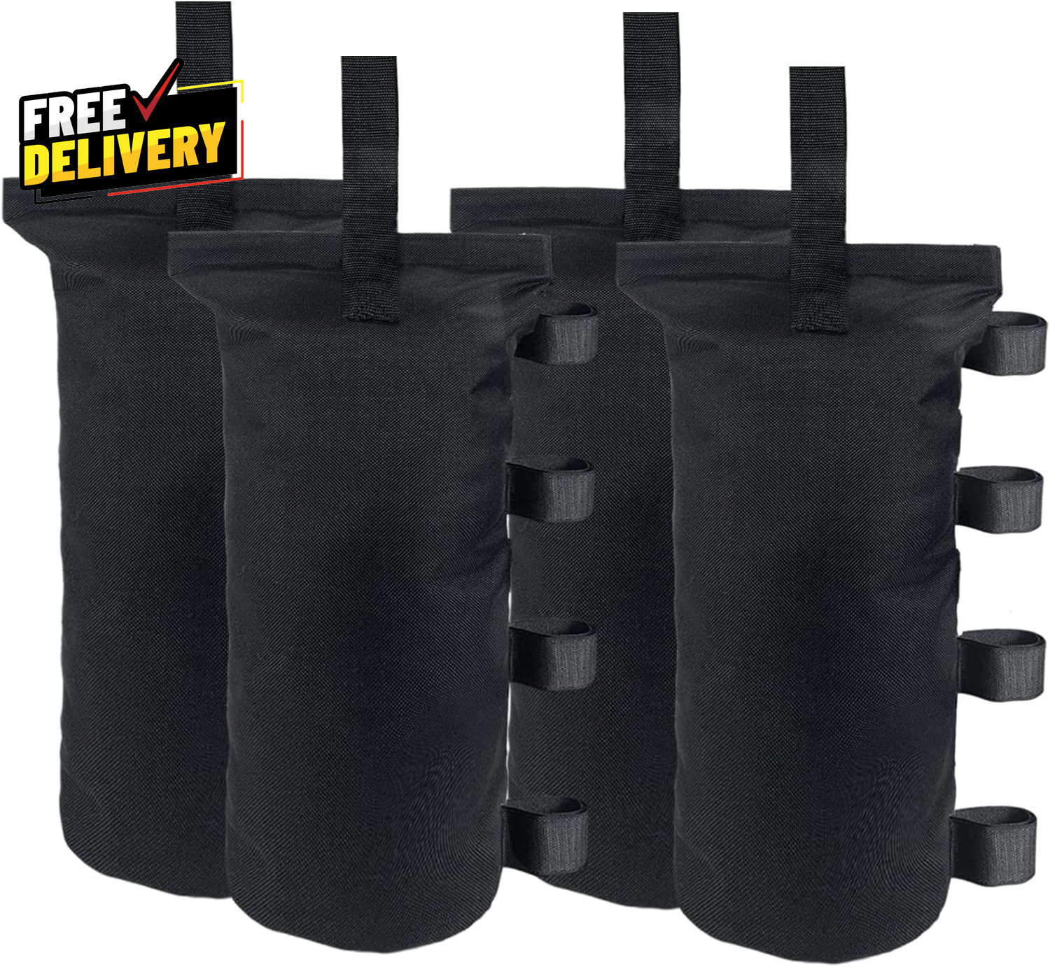Heavy Duty Weight Bags 150Lbs for Pop up Tent Set of 4 Black