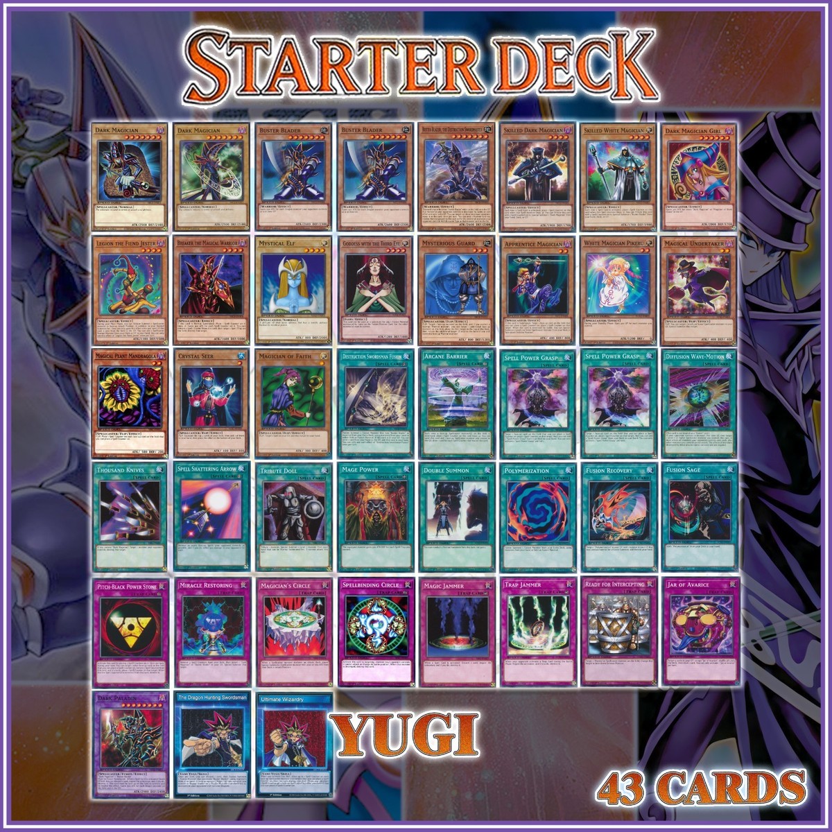 DARK PALADIN STARTER DECK 43 | Yugi Magician Buster Girl Duelist Kingdom  YuGiOh | eBay