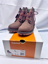 Timberland Premium 6-Inch Waterproof Boot-Dark Brown Nubuck-SIZE 5 Juniors New