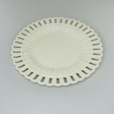 Wedgwood Etruria Creamware Netz Korbgeflecht Servierplatte