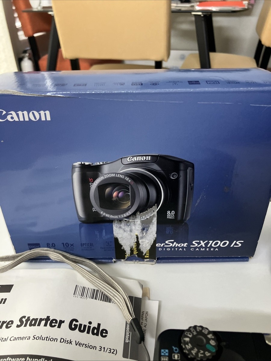 Canon PowerShot SX100 IS 8.0MP Digital Camera - Black for Canon PowerShot SX100 IS 8.0MP Digital Camera - Black for