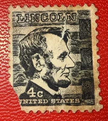 Abraham Lincoln 4 Cent Stamp In Unused Us Stamps (1941-Now) for