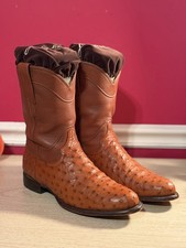 Tecovas The Duke Boots 9d In Pecan Full Quill Ostrich