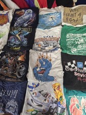 LOT OF 250 VINTAGE T SHIRTS VTG 80s 90s Y2K RACING NOVELTY TOONS SPORTS USA