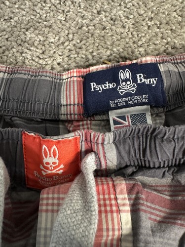 Psycho Bunny Pants Mens Large Plaid Lounge Pajama Drawstring Cotton Pajamas - Picture 5 of 14
