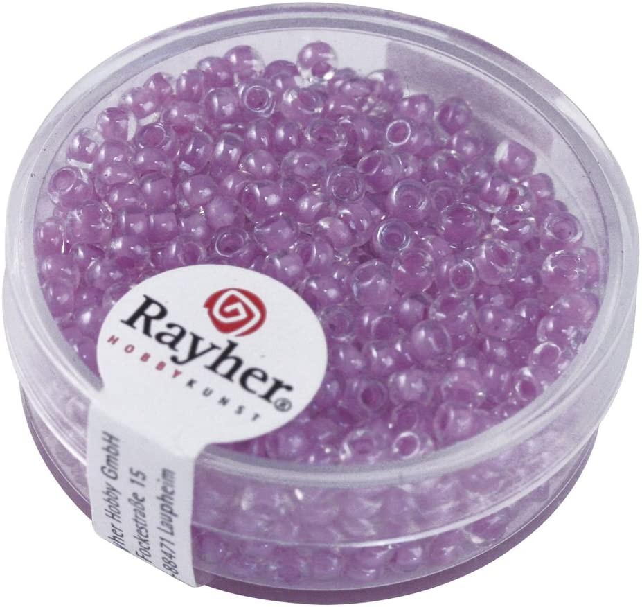 RAYHER - 17gr - ROCAILLE *ARKTIS* SMALTATE CON FORO Ø2,6MM - COLORE LILLA