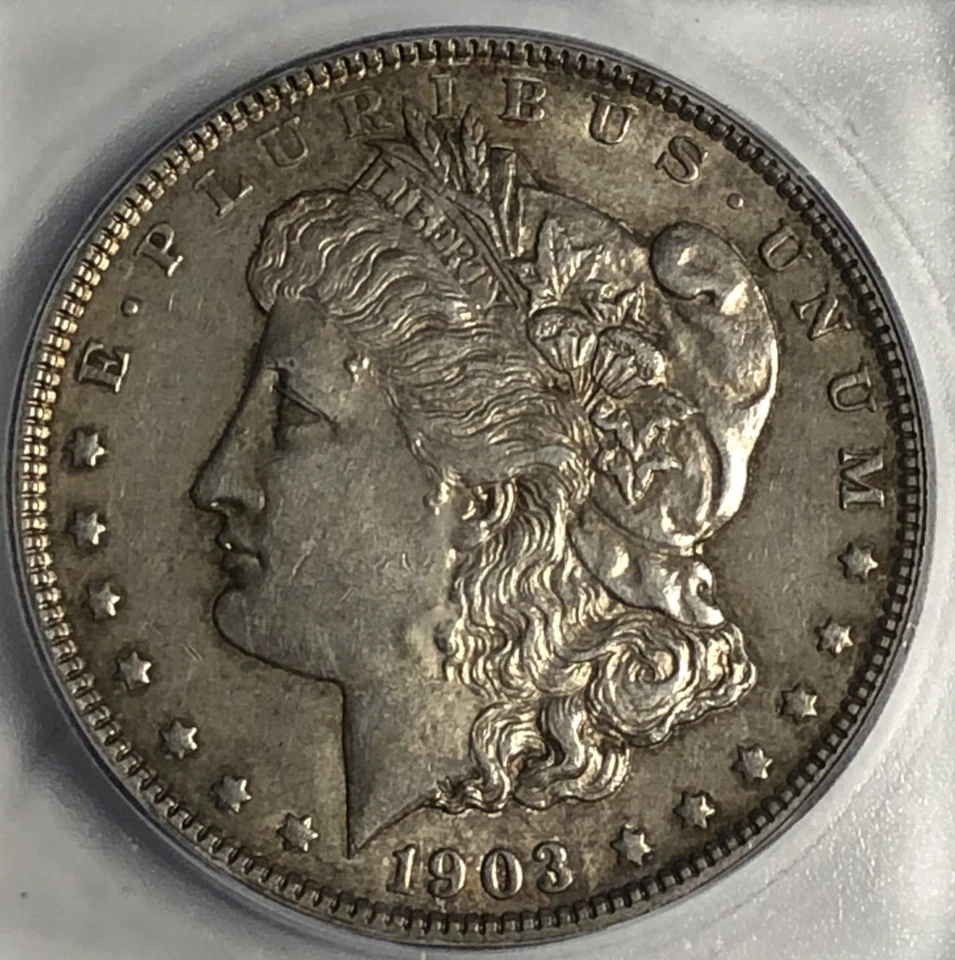 1903 MORGAN "ICG AU58" - LUSTER, METALLIC TONE, HIGH POINTS, FEATHERS, WINGS 💥✅ - Image 2 of 4