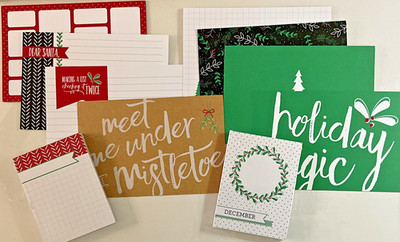 Project Life cards Stampin Up HELLO DECEMBER 71 Cards Scrapbooking Paper