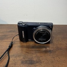 SAMSUNG WB200F 14MP BLACK Digital Camera TESTED WiFi 18x Excellent Touch Screen