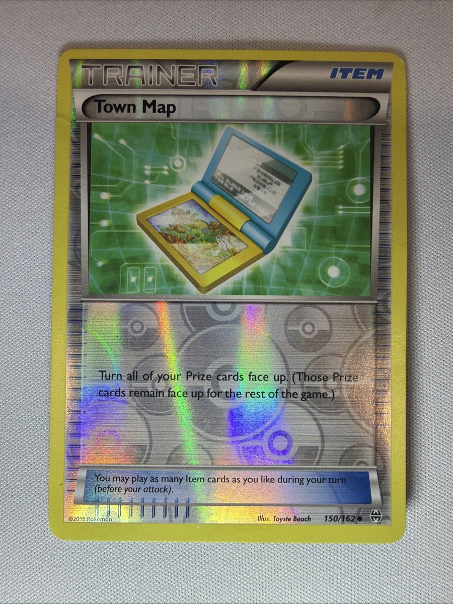 town map pokemon card Pokémon TCG Town Map Reverse Holo Card 150/162 Breakthrough