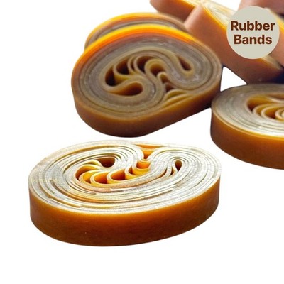Heavy Duty Yellow Rubber Bands 15mm Wide Large Strong Thick Elastic 20 Rubbers