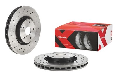 Brembo Xtra Front Drilled Brake Disc Rotor for Subaru Impreza WRX STI Toyota 86