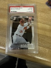 2012 Panini Prizm Bryce Harper RC Card #152  PSA 10 GEM Rookie. rookie card picture