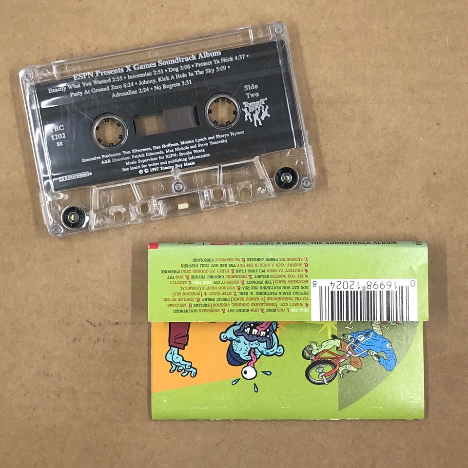 X GAMES Cassette Tape 90s Grunge Hip Hop SUBLIME WU-TANG CLAN PRODIGY HELMET - Image 4 of 4
