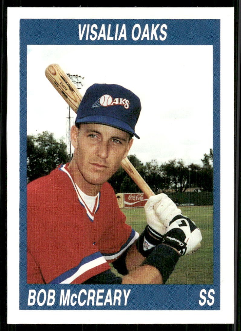 1990 Cal League Visalia Oaks BOB MCCREARY RC TWINS DRESHER PA