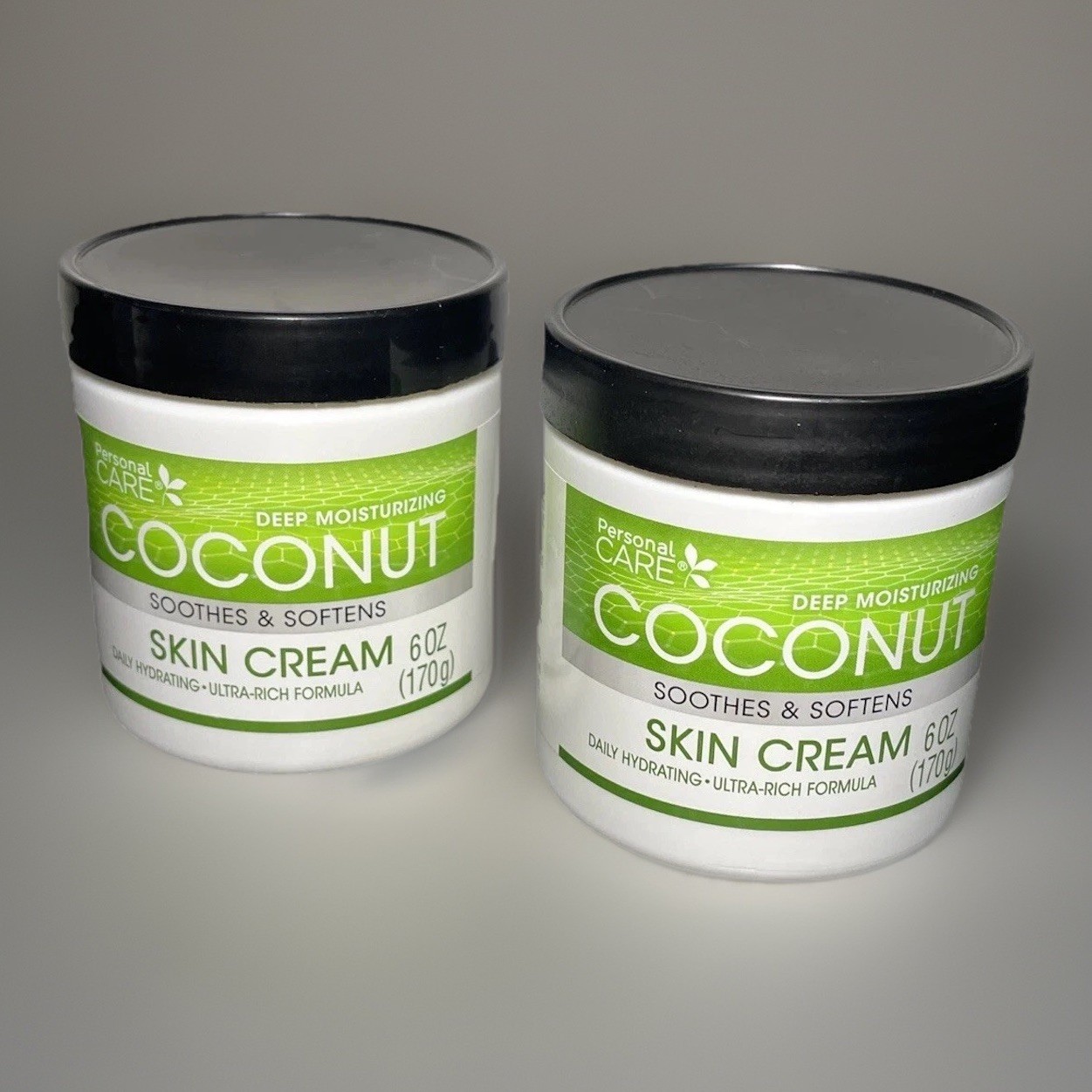 Personal Care Deep Moisturizing Coconut Soothes & Softens Skin Cream 6oz New 2pk