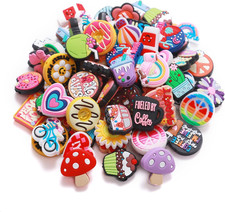 50 Pcs Non-Repeat Silicone Beads Bulk, Colorful Silicone Focal Beads for Pens Ke