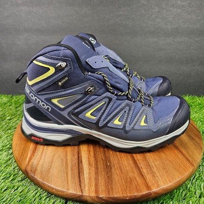 Salomon X Ultra 3 GTX Women s Size 8 Blue Gore-Tex Hiking Trail Boots 398691
