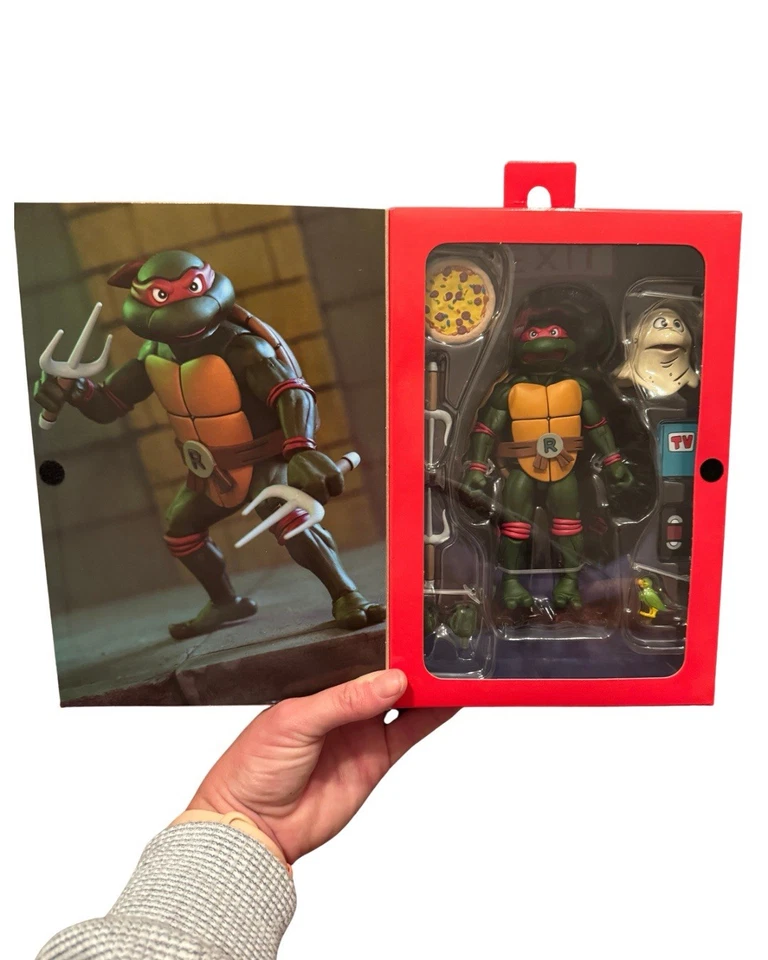 NECA Teenage Mutant Ninja Turtles Ultimate Pizza Club Raphael Nuevo En Caja Foto 3 de 4