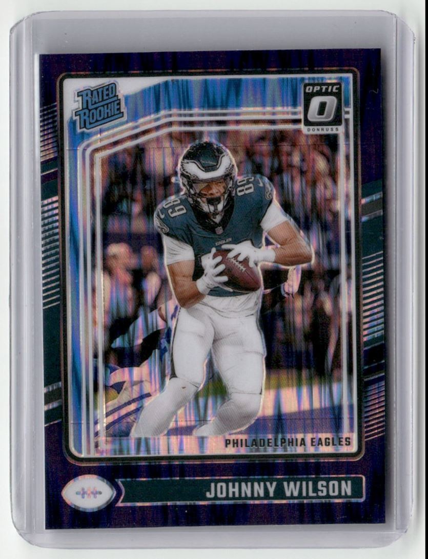 2024 Donruss Optic Purple Shock Johnny Wilson Rookie Philadelphia Eagles #256