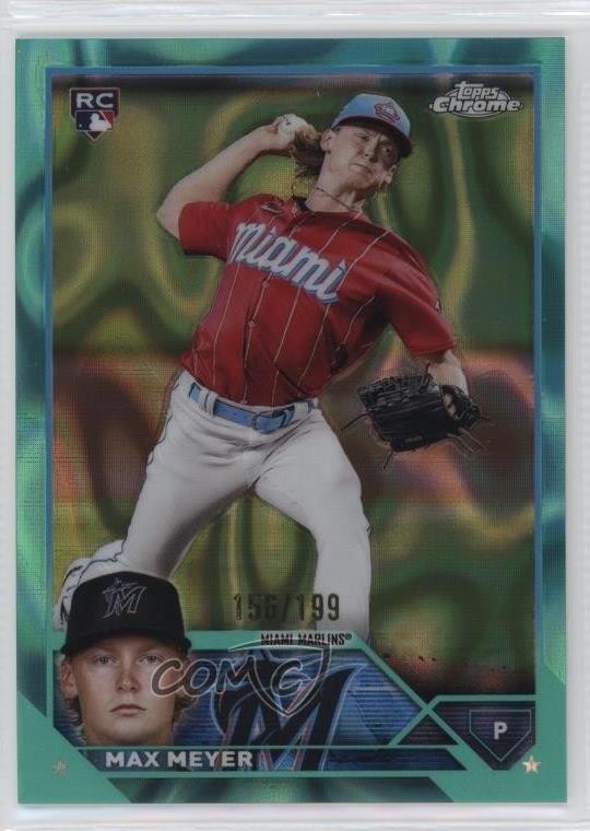 2023 Topps Chrome Aqua Lava Refractor 156/199 Max Meyer #104 0sq7