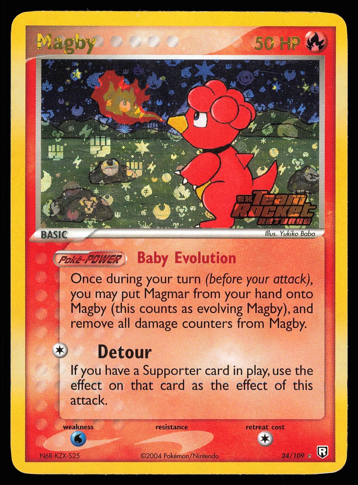 Magby 24/109 Reverse Holo Rare | PL | Team Rocket Returns | Pokemon TCG