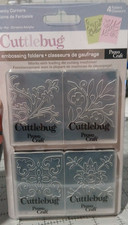 Cricut Cuttlebug 4 Small Embossing Folders 2 in X 2.75 in FANCY CORNERS