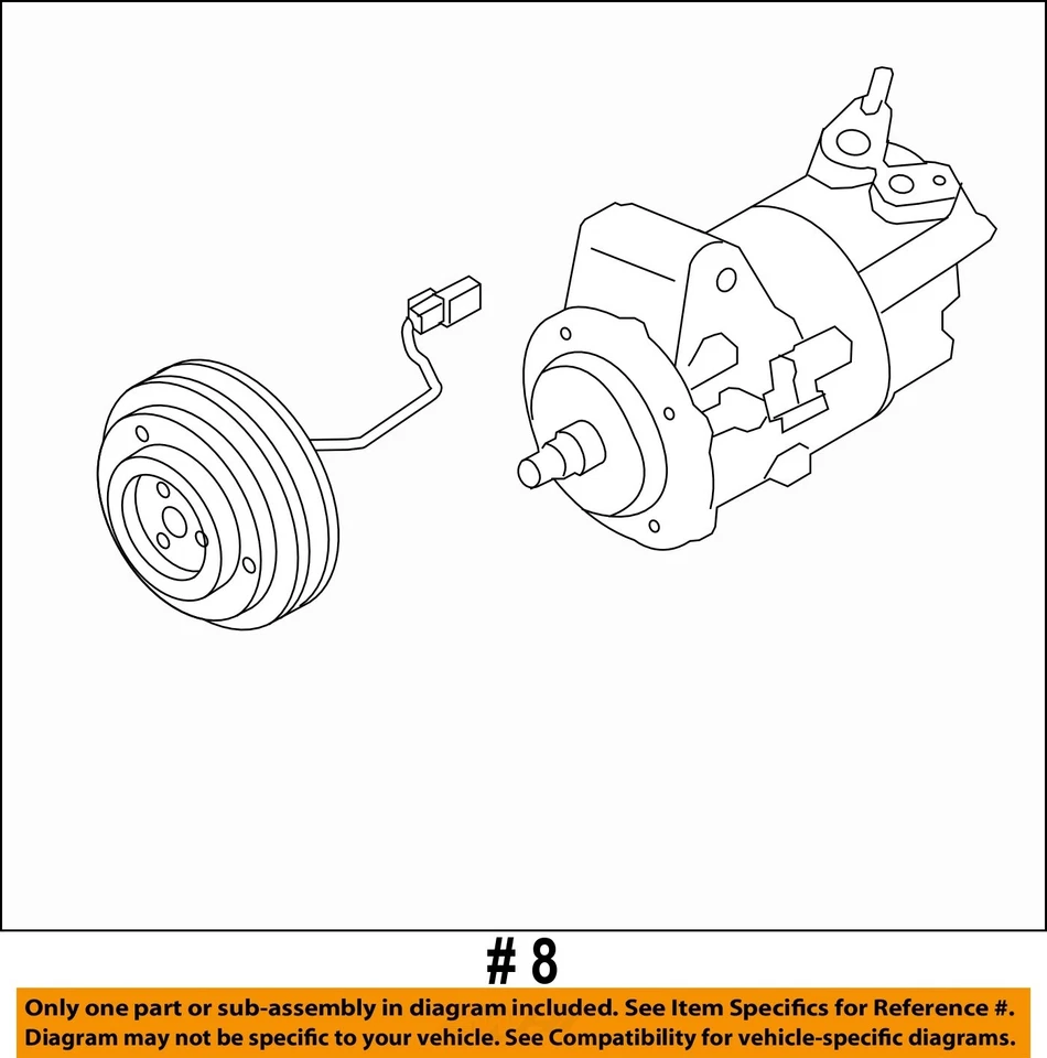 Used A/C Compressor fits: 2008 Nissan Versa AT Grade A - Изображение 4 из 4