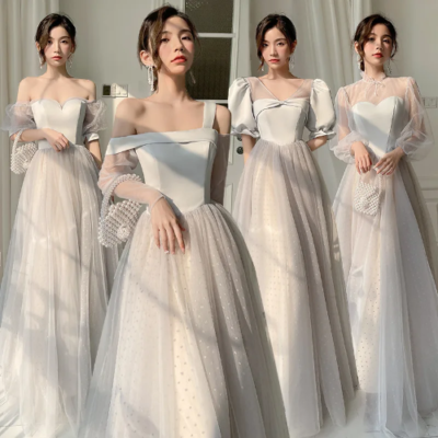what to wear to bridesmaid dress shopping Long Bridesmaid Dress, Chiffon Bridesmaid Dress, Simple Design Bridesm –  Dairy Bridal