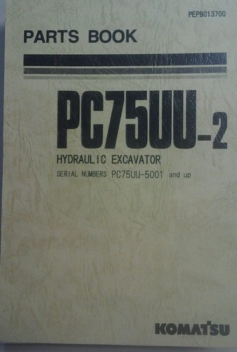 KOMATSU PC75UU-2 Excavator PARTS MANUAL - 第 1/6 張圖片