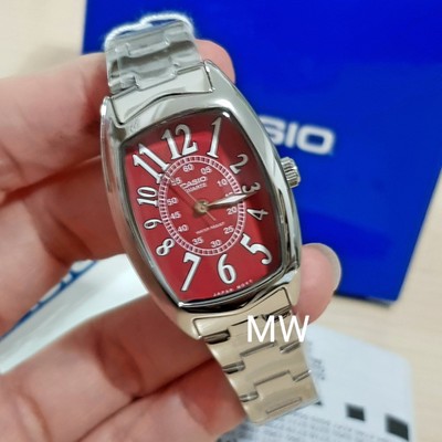 casio red dial watch