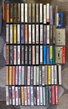 Lot 84 Cassette Tapes Rock Pop Holiday Black Wall Mount Storage Holder 30 Pcs