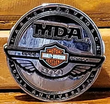 VINTAGE HARLEY DAVIDSON 2003 100th ANNIVERSARY MDA HOG H.O.G. VEST JACKET PIN 