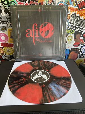 AFI Sing The Sorrow 2LP VG++ RED AND BLACK PINWHEEL VINYL IN SHRINK