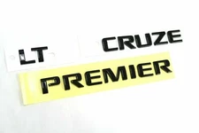 2017-2019 Chevrolet Cruze Premier Trunk Nameplate 42656798 Black  OEM GM