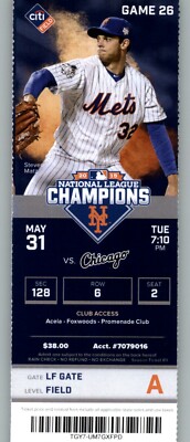 Chicago White Sox vs New York Mets 5/31/2016 Full Ticket -  Neil Walker HR