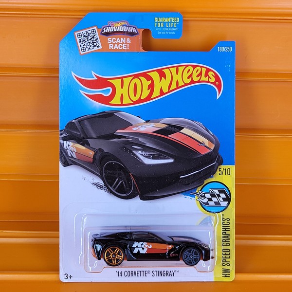 Hot Wheels - 2016 - '14 Corvette Stingray - Hw Speed Graphics 5/10 - #180 ** K&N-image