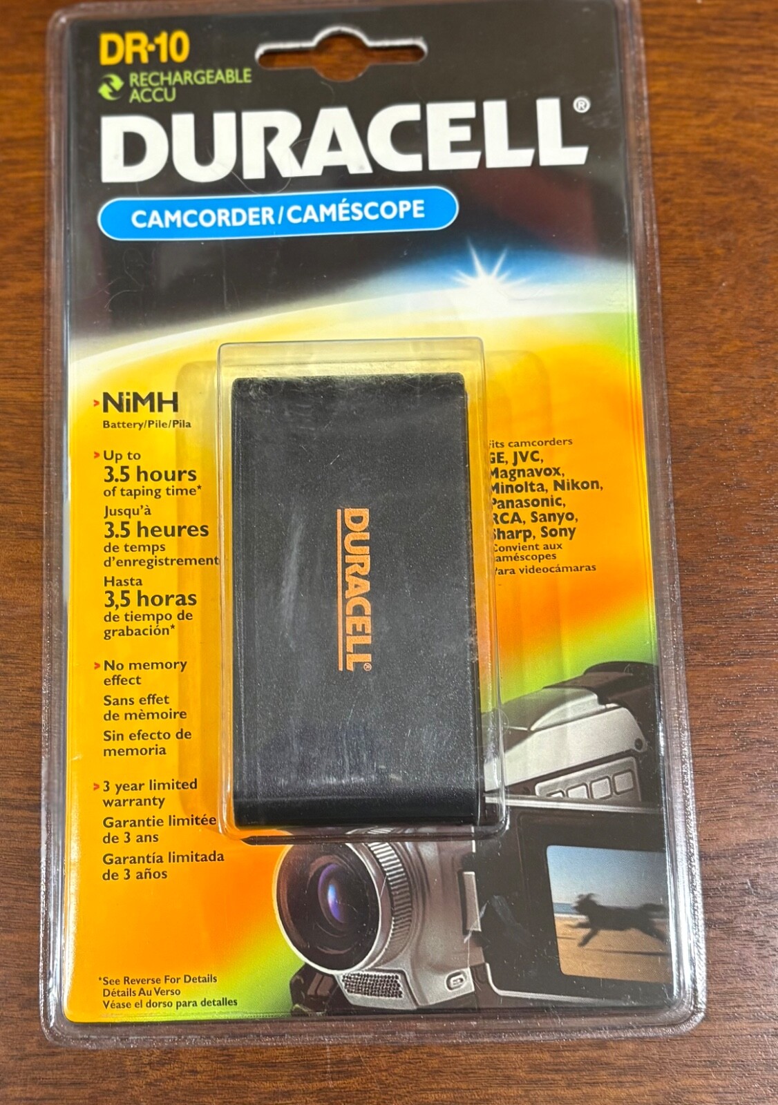 Duracell DR-10 Universal 8mm Camcorder Replacement Battery Long-Lasting Power